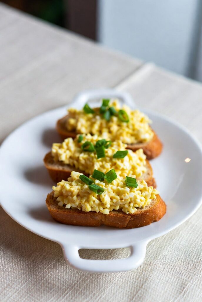 kanapki z pastą jajeczną i szczypiorkiem