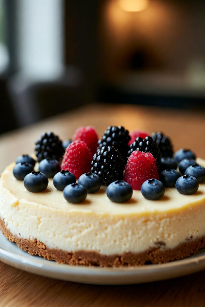 sernik na zimno z owocami leśnymi